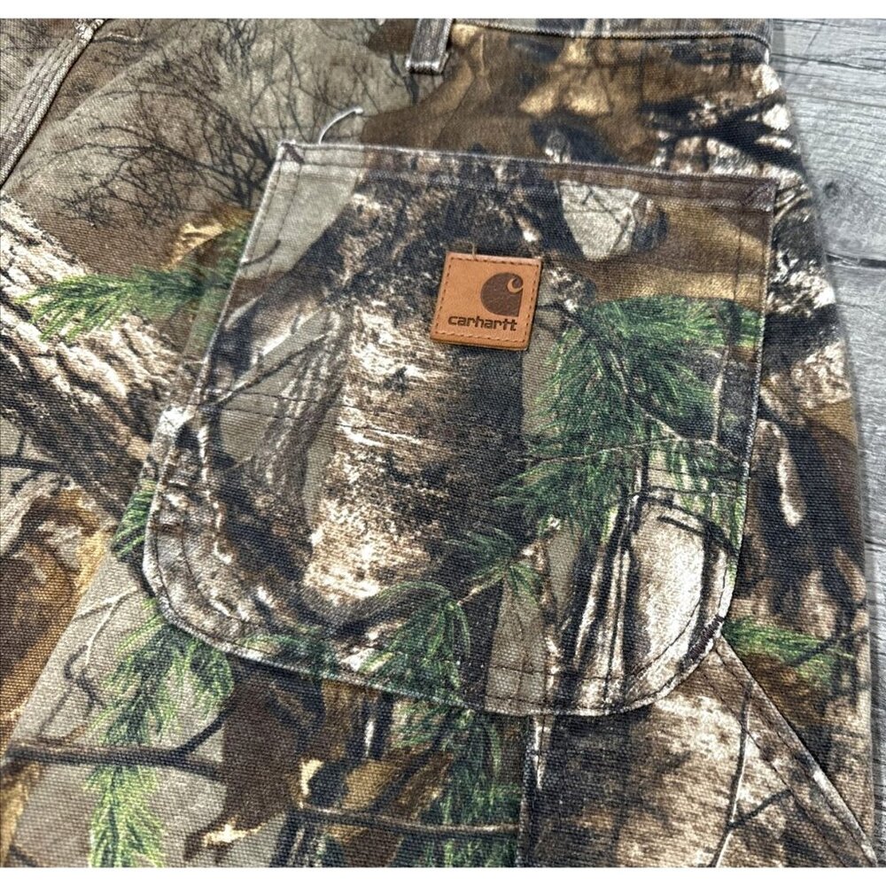 Vintage Carhartt Camo Pants Mens 40x30 RealTree Dungarees Canvas USA B235 NWOT - Picture 5 of 14